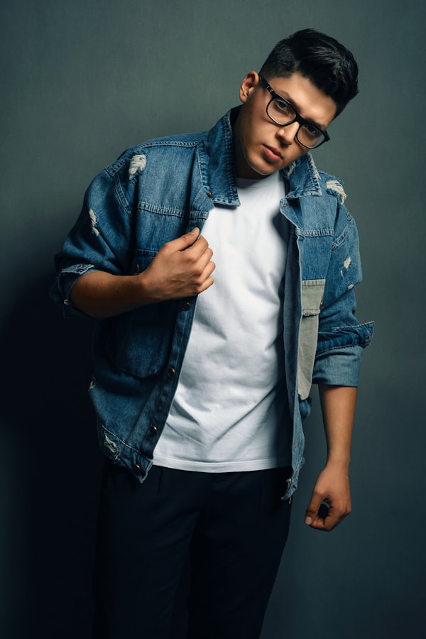 Giacca in Denim Chiaro